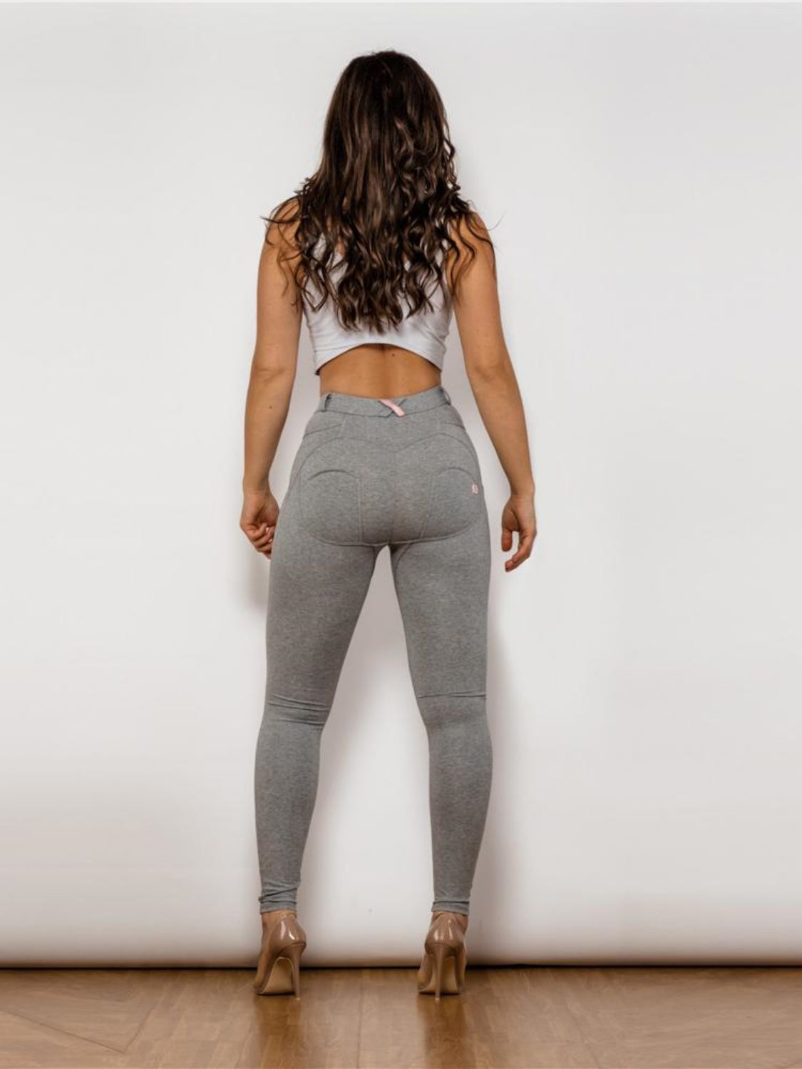 Full Size Contrast Detail High Waist Leggings