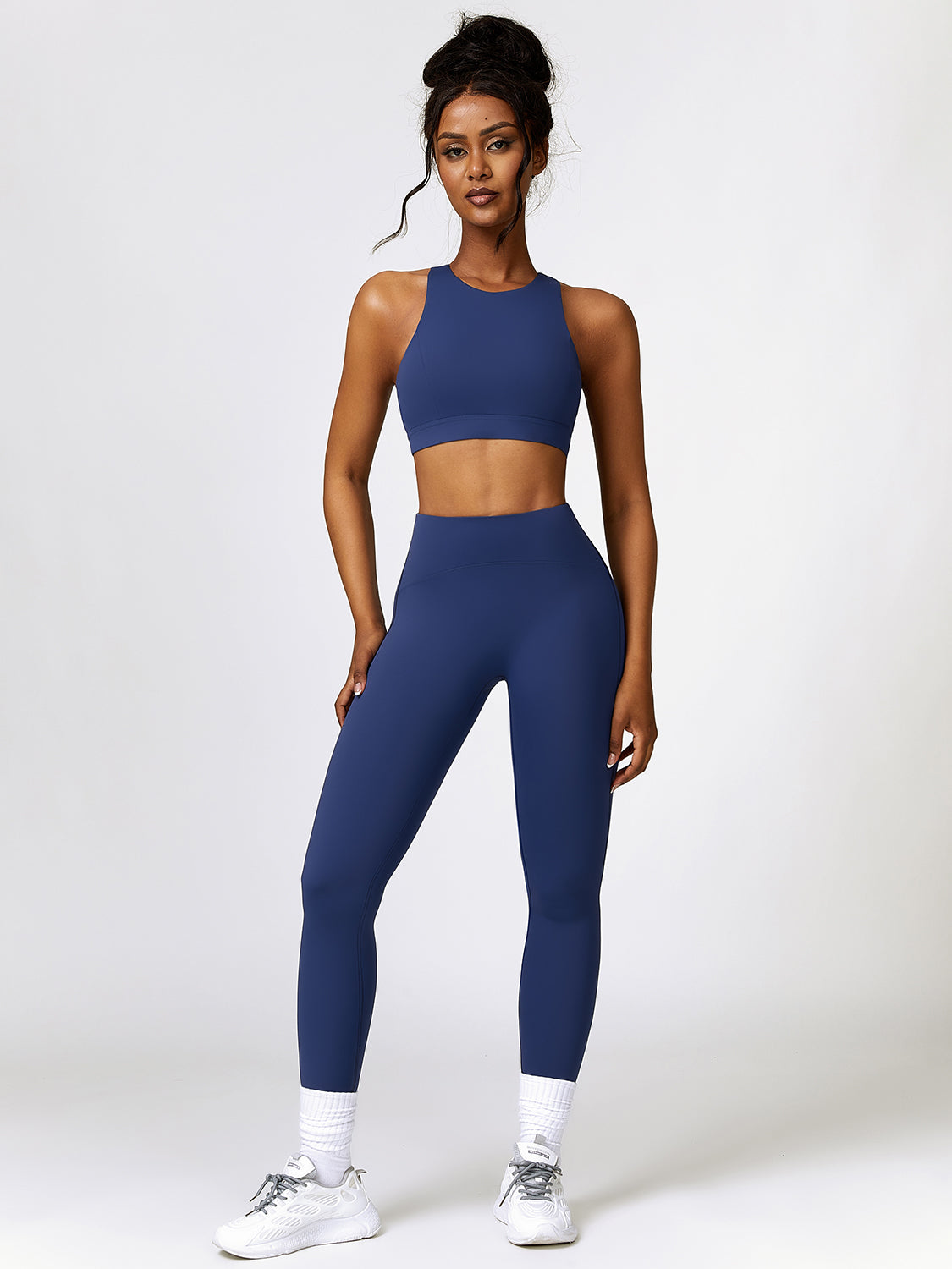 Cutout Cropped Sport Tank and Leggings Set