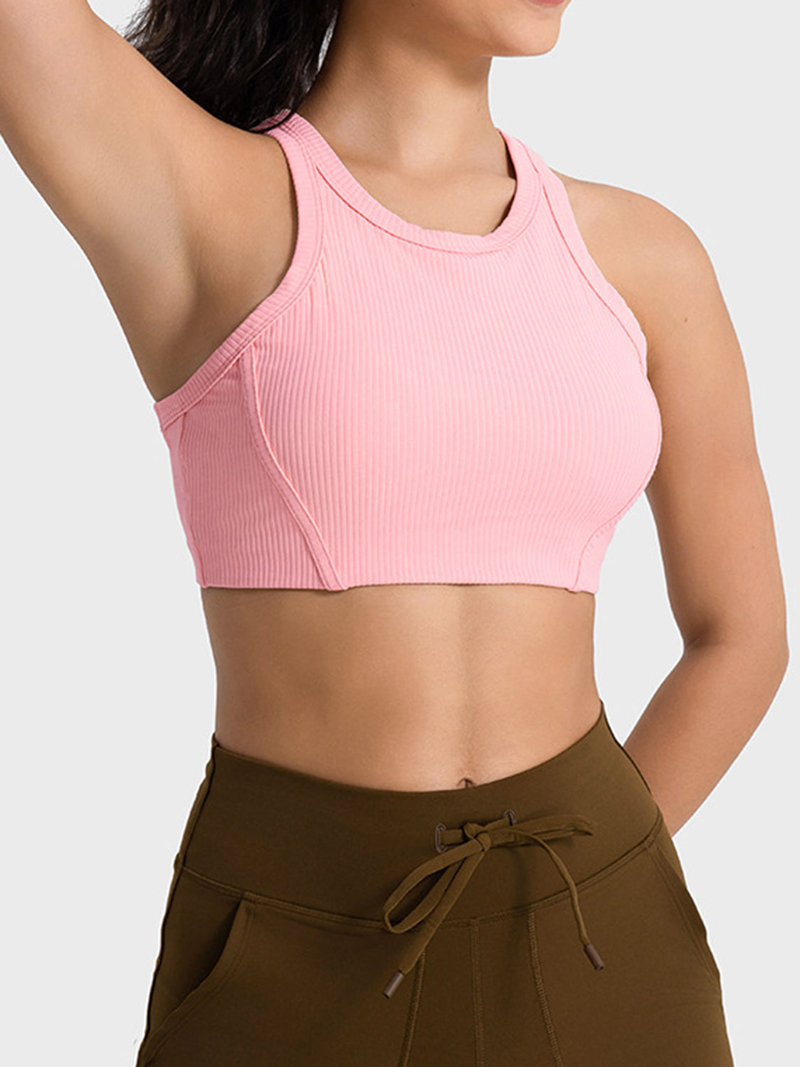 Wide Strap Cropped Sport Tank